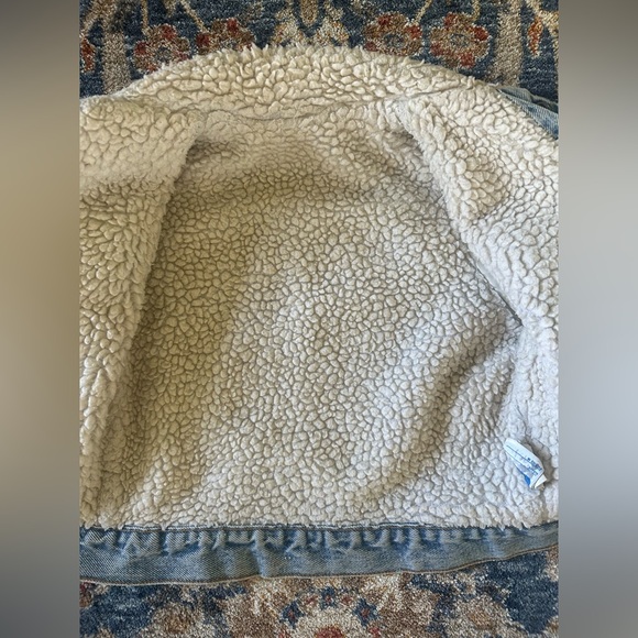 Vintage orange tab Little Levi’s Sherpa lined denim jacket 2T - Picture 5 of 14